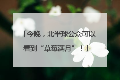 今晚，北半球公众可以看到“草莓满月”！