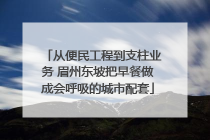 从便民工程到支柱业务 眉州东坡把早餐做成会呼吸的城市配套