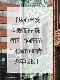 从心出发 向爱而行 珠晖区“向阳花”行动守护青少年成长