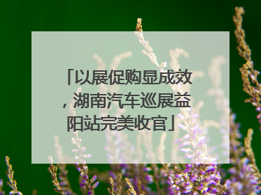 以展促购显成效，湖南汽车巡展益阳站完美收官