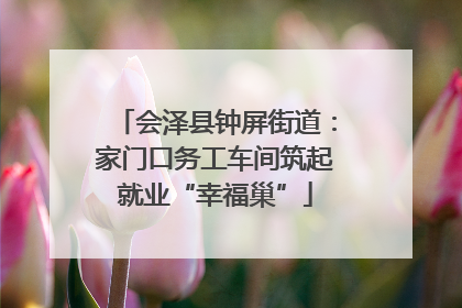 会泽县钟屏街道：家门口务工车间筑起就业“幸福巢”