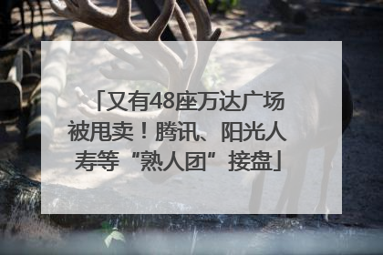 又有48座万达广场被甩卖！腾讯、阳光人寿等“熟人团”接盘