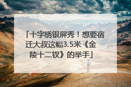 十字绣银屏秀！想要宿迁大叔这幅3.5米《金陵十二钗》的举手