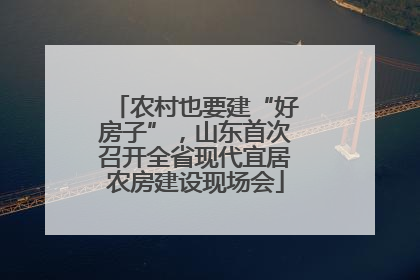 农村也要建“好房子”，山东首次召开全省现代宜居农房建设现场会
