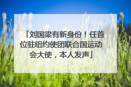 刘国梁有新身份！任首位驻纽约使团联合国运动会大使，本人发声