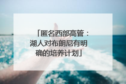 匿名西部高管：湖人对布朗尼有明确的培养计划