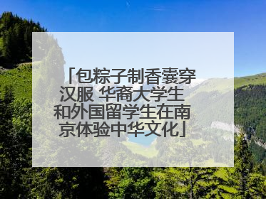 包粽子制香囊穿汉服 华裔大学生和外国留学生在南京体验中华文化