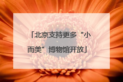 北京支持更多“小而美”博物馆开放