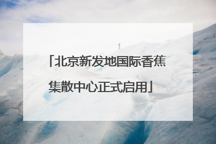 北京新发地国际香蕉集散中心正式启用