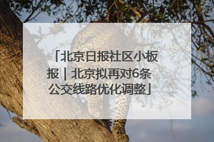 北京日报社区小板报｜北京拟再对6条公交线路优化调整