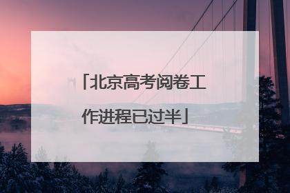 北京高考阅卷工作进程已过半