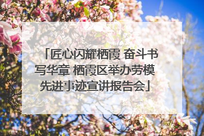 匠心闪耀栖霞 奋斗书写华章 栖霞区举办劳模先进事迹宣讲报告会