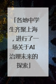 各地中学生齐聚上海，进行了一场关于AI治理未来的探索
