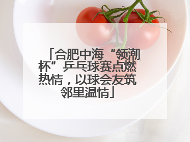 合肥中海“领潮杯”乒乓球赛点燃热情，以球会友筑邻里温情