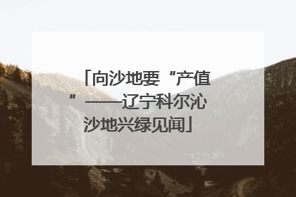 向沙地要“产值”——辽宁科尔沁沙地兴绿见闻