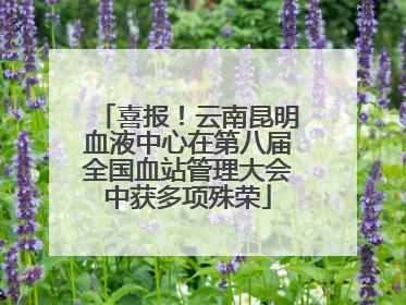 喜报！云南昆明血液中心在第八届全国血站管理大会中获多项殊荣