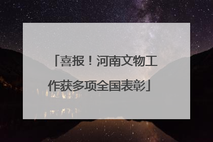 喜报！河南文物工作获多项全国表彰