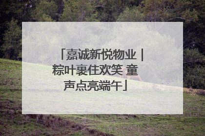 嘉诚新悦物业｜粽叶裹住欢笑 童声点亮端午