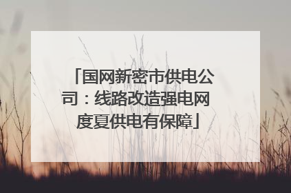 国网新密市供电公司：线路改造强电网 度夏供电有保障
