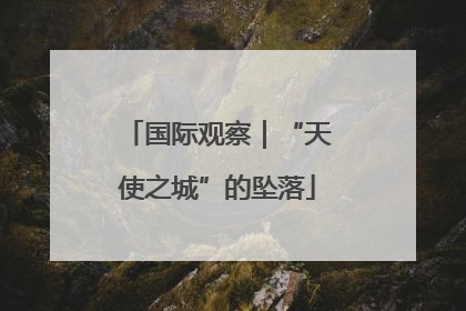 国际观察｜“天使之城”的坠落