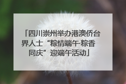 四川崇州举办港澳侨台界人士“粽情端午·粽香同庆”迎端午活动