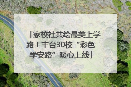 家校社共绘最美上学路！丰台30校“彩色学安路”暖心上线
