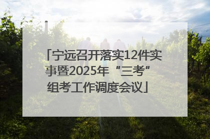 宁远召开落实12件实事暨2025年“三考”组考工作调度会议