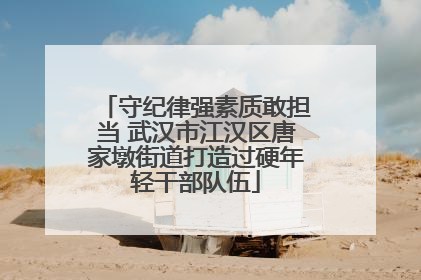 守纪律强素质敢担当 武汉市江汉区唐家墩街道打造过硬年轻干部队伍