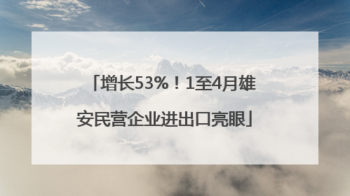 增长53%！1至4月雄安民营企业进出口亮眼