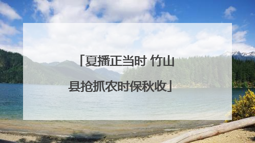 夏播正当时 竹山县抢抓农时保秋收