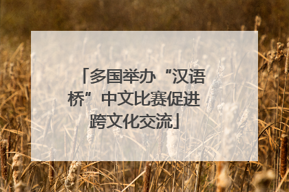 多国举办“汉语桥”中文比赛促进跨文化交流