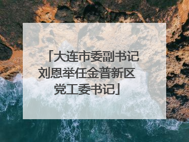 大连市委副书记刘恩举任金普新区党工委书记