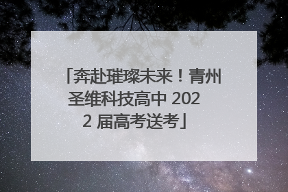 奔赴璀璨未来！青州圣维科技高中 2022 届高考送考