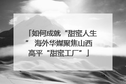 如何成就“甜蜜人生” 海外华媒聚焦山西高平“甜蜜工厂”