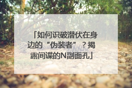 如何识破潜伏在身边的“伪装者”？揭露间谍的N副面孔