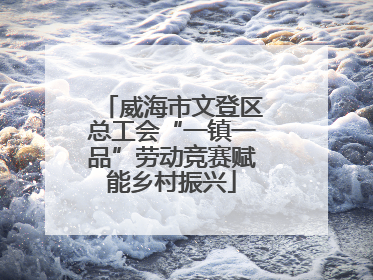 威海市文登区总工会“一镇一品”劳动竞赛赋能乡村振兴