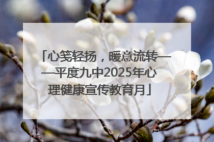 心笺轻扬，暖意流转——平度九中2025年心理健康宣传教育月