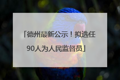 德州最新公示！拟选任90人为人民监督员