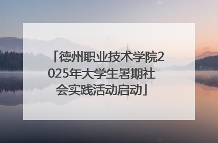 德州职业技术学院2025年大学生暑期社会实践活动启动
