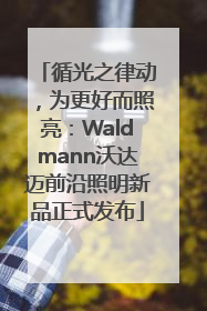 循光之律动，为更好而照亮：Waldmann沃达迈前沿照明新品正式发布