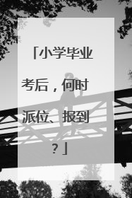 小学毕业考后，何时派位、报到？