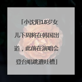 小沈阳18岁女儿下周将在韩国出道，此前在演唱会登台唱跳遭吐槽