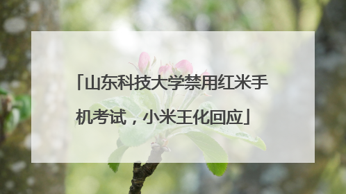 山东科技大学禁用红米手机考试，小米王化回应