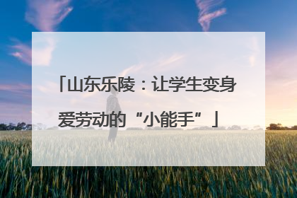 山东乐陵：让学生变身爱劳动的“小能手”