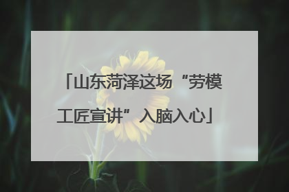 山东菏泽这场“劳模工匠宣讲”入脑入心
