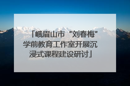 峨眉山市“刘春梅”学前教育工作室开展沉浸式课程建设研讨