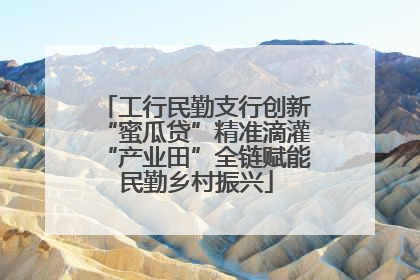 工行民勤支行创新“蜜瓜贷”精准滴灌“产业田”全链赋能民勤乡村振兴