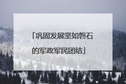 巩固发展坚如磐石的军政军民团结
