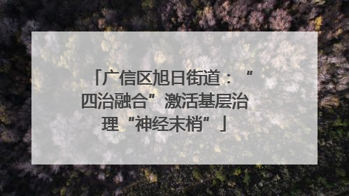 广信区旭日街道：“四治融合”激活基层治理“神经末梢”