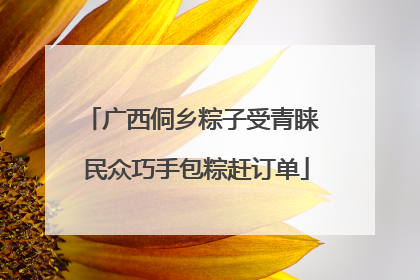 广西侗乡粽子受青睐 民众巧手包粽赶订单